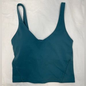 Cropped teal Hollister padded athletic tank size xs